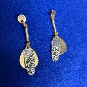 Chicos two tone post earrings